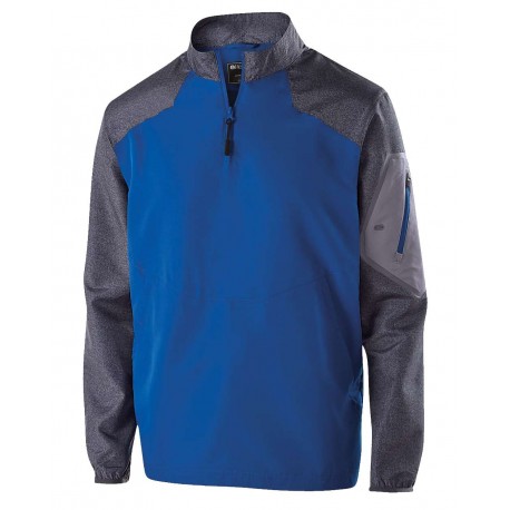 229155 Holloway 229155 Raider Quarter-Zip Jacket Carbon Print/ Royal