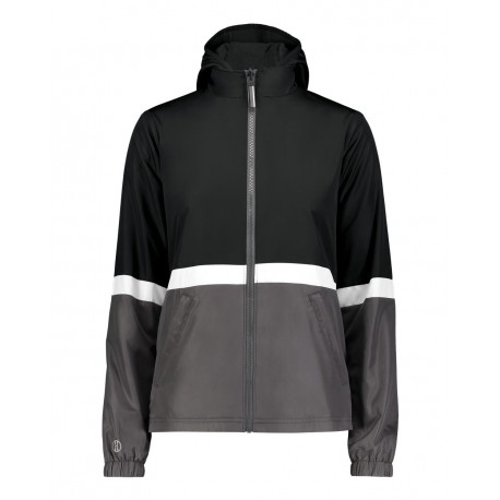 229787 Holloway 229787 Women's Turnabout Reversible Hooded Jacket BLACK/ CARBON