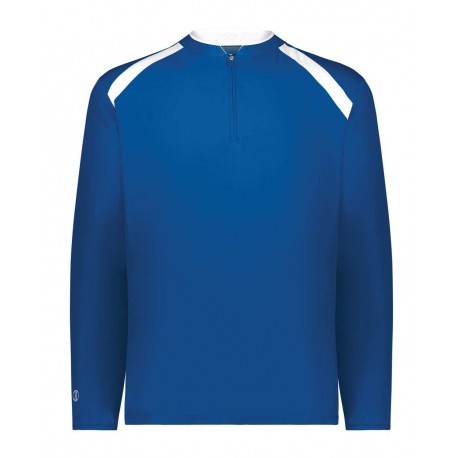 229595 Holloway 229595 Clubhouse Quarter-Zip Pullover ROYAL/ WHITE