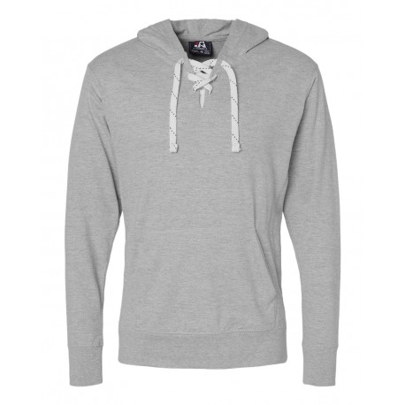8231 J. America 8231 Jersey Sport Lace Hooded Pullover OXFORD