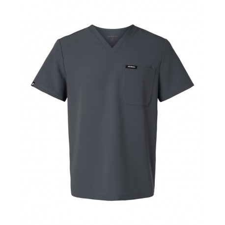 M10001 Jaanuu M10001 Holmes Everyday 1-Pocket Scrub V-Neck Top Carbon Grey