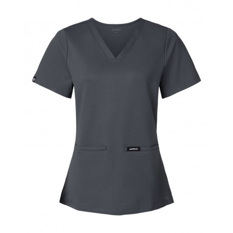 W30003 Jaanuu W30003 Women's Cesi Ultrasoft Scrub V-Neck Top Carbon Grey