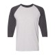 601RR Jerzees White Heather/ Black Heather