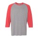601RR Jerzees Oxford/ Fiery Red Heather