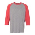 601RR Jerzees Oxford/ Fiery Red Heather