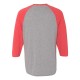 601RR Jerzees Oxford/ Fiery Red Heather