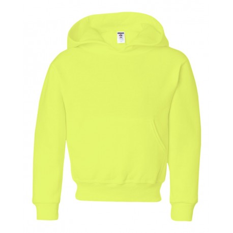 996YR JERZEES 996YR NuBlend Youth Hooded Sweatshirt SAFETY GREEN