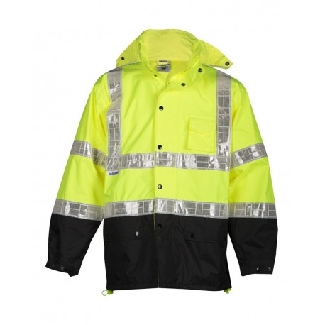 RWJ100-101 Kishigo RWJ100-101 Storm Stopper Pro Rainwear Jacket LIME