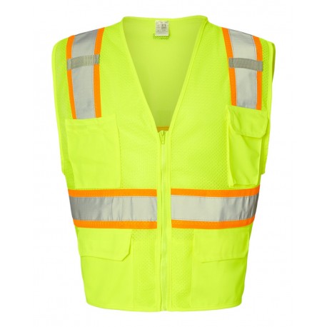 1195-1196 Kishigo 1195-1196 Ultra-Cool Multi-Pocket Vest LIME