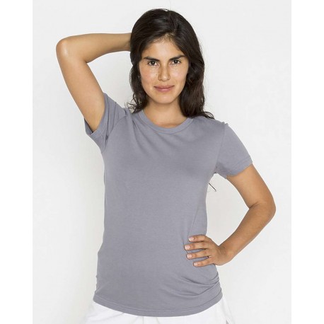 21002 Los Angeles Apparel 21002 USA-Made Women's Fine Jersey T-Shirt SLATE