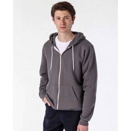 F97 Los Angeles Apparel F97 USA-Made Flex Fleece Full-Zip Hooded Sweatshirt ASPHALT
