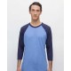 FF53 Los Angeles Apparel Heather Lake Blue/ Navy