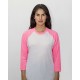 FF53 Los Angeles Apparel White/ Neon Heather Pink