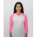 FF53 Los Angeles Apparel White/ Neon Heather Pink