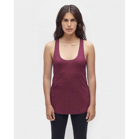 TR3008 Los Angeles Apparel TR3008 USA-Made Women's Triblend Racerback Tank Top Tri-Cranberry