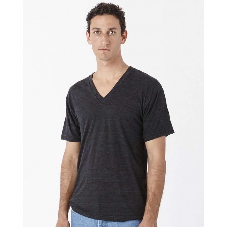 TR61 Los Angeles Apparel TR61 USA-Made Unisex Triblend V-Neck T-Shirt Tri-Black