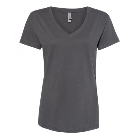 3940 Next Level Apparel 3940 Women's Cotton V-Neck T-Shirt HEAVY METAL