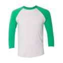 6051 Next Level Apparel Envy Sleeves/ Heather White Body