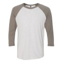 6051 Next Level Apparel Venetian Grey Sleeves/ Heather White Body
