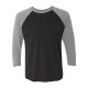6051 Next Level Apparel Premium Heather Sleeves/ Vintage Black Body