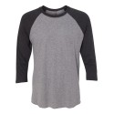 6051 Next Level Apparel Vintage Black Sleeves/ Premium Heather Body