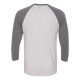 6051 Next Level Apparel Premium Heather Sleeves/ Heather White Body