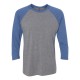 6051 Next Level Apparel Vintage Royal Sleeves/ Premium Heather Body