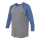 6051 Next Level Apparel Vintage Royal Sleeves/ Premium Heather Body
