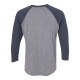 6051 Next Level Apparel Vintage Navy Sleeves/ Premium Heather Body