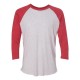 6051 Next Level Apparel Vintage Red Sleeves/ Heather White Body