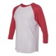 6051 Next Level Apparel Vintage Red Sleeves/ Heather White Body