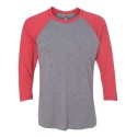 6051 Next Level Apparel Vintage Red Sleeves/ Premium Heather Body