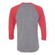 6051 Next Level Apparel Vintage Red Sleeves/ Premium Heather Body
