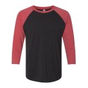 6051 Next Level Apparel Vintage Red Sleeves/ Vintage Black Body