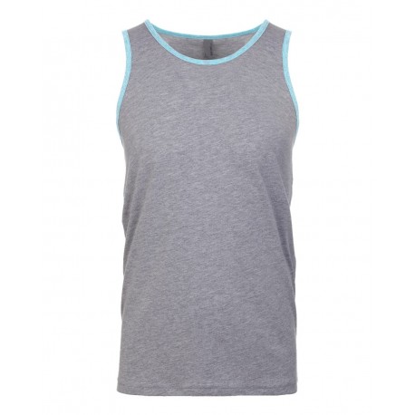3633 Next Level Apparel 3633 Cotton Muscle Tank Heather Grey/ Cancun