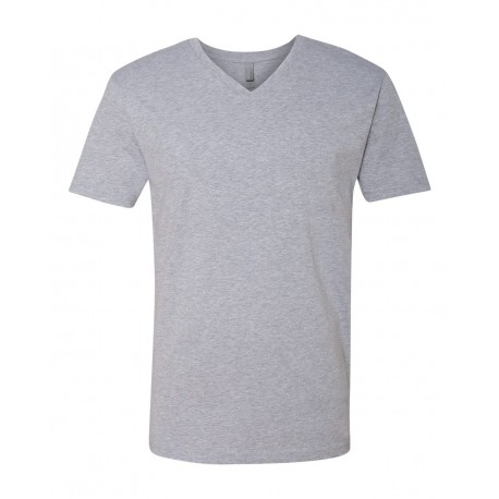 3200 Next Level Apparel 3200 Cotton V-Neck T-Shirt HEATHER GREY
