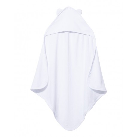 1013 Rabbit Skins 1013 Terry Cloth Hooded Towel with Ears WHITE