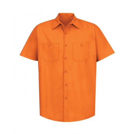 SP24 Red Kap SP24 Industrial Short Sleeve Work Shirt ORANGE