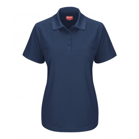 SK97 Red Kap SK97 Women's Short Sleeve Performance Knit Pocketless Core Polo NAVY
