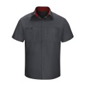 SY42 Red Kap Charcoal/ Fireball Red