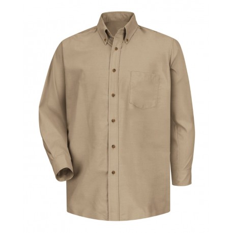 SP90 Red Kap SP90 Poplin Long Sleeve Dress Shirt KHAKI