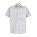 SP20 Red Kap CW-White/ Charcoal Stripe
