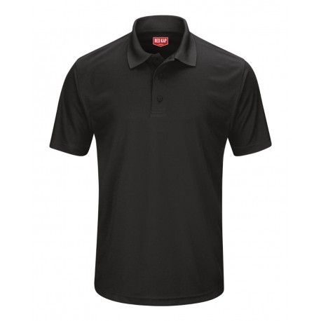 SK96 Red Kap SK96 Short Sleeve Performance Knit Pocketless Core Polo BLACK