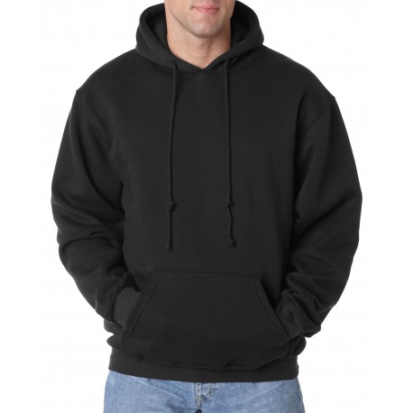 BA960 Bayside BA960 Adult 9.5 Oz., 80/20 Pullover Hooded Sweatshirt BLACK