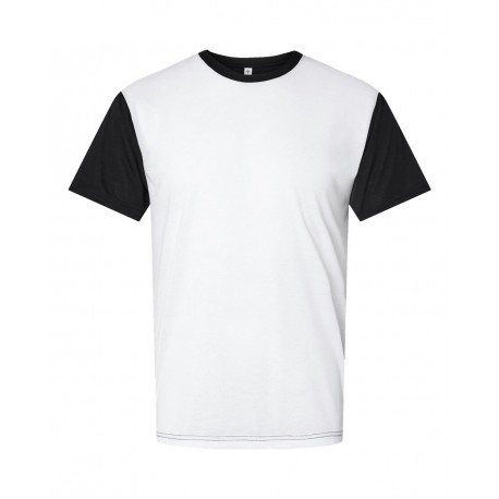 1902 SubliVie 1902 Blackout Polyester Sublimation Tee WHITE/ BLACK