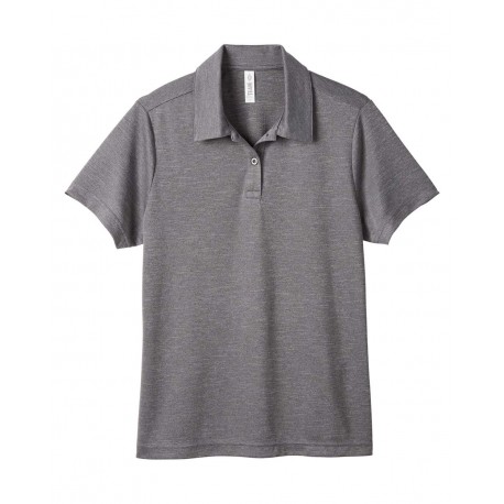 TT51HW Team 365 TT51HW Women's Zone Sonic Heather Performance Polo Dark Grey Heather