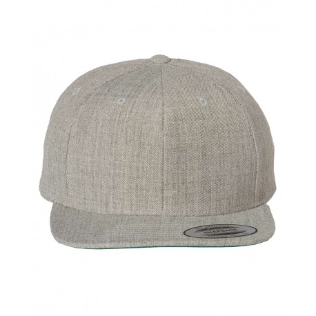 6089M YP Classics 6089M Premium Flat Bill Snapback Cap HEATHER GREY