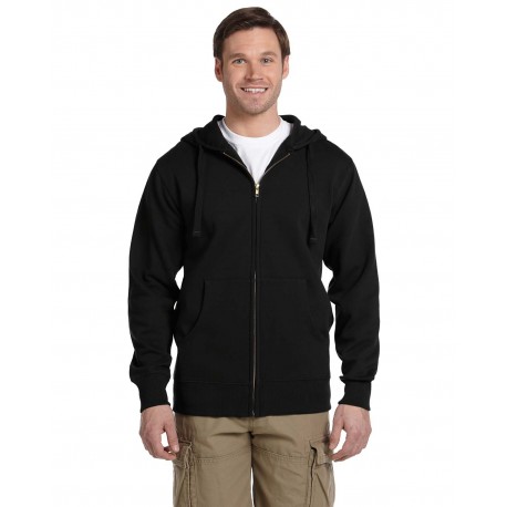 EC5650 econscious EC5650 Men's Organic/Recycled Full-Zip Hooded Sweatshirt BLACK