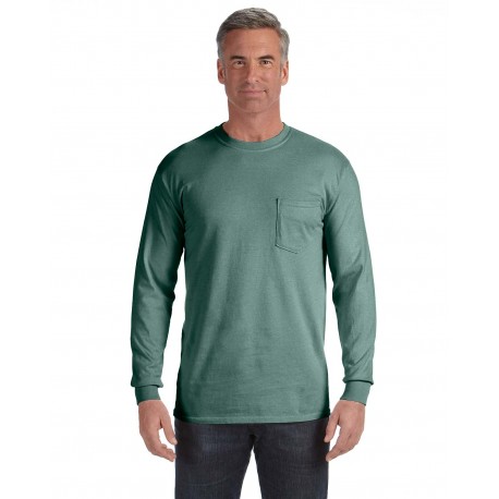 C4410 Comfort Colors C4410 Adult Heavyweight Rs Long-Sleeve Pocket T-Shirt LIGHT GREEN