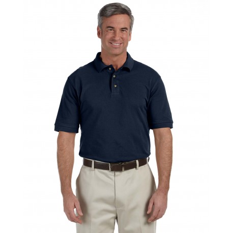 M200 Harriton M200 Men's 6 Oz. Ringspun Cotton Pique Short-Sleeve Polo NAVY